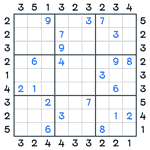 Skyscrapers Sudoku #12