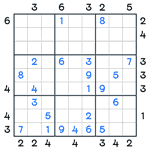 Skyscrapers Sudoku #17