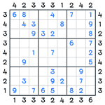 Skyscrapers Sudoku #42
