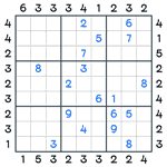 Skyscrapers Sudoku #52