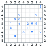 Skyscrapers Sudoku #55