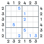 Skyscrapers Sudoku #66