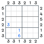 Skyscrapers Sudoku #69