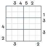 Skyscrapers Sudoku #80