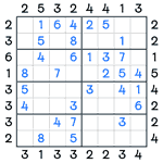 Skyscrapers Sudoku #82