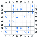 Skyscrapers Sudoku #85