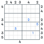 Skyscrapers Sudoku #100