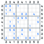 Skyscrapers Sudoku #102