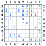 Skyscrapers Sudoku #104