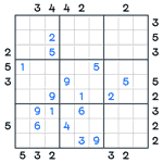 Skyscrapers Sudoku #116