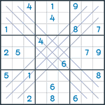 Bold X Sudoku #96