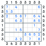 Skyscrapers Sudoku #121