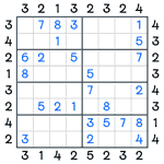 Skyscrapers Sudoku #123