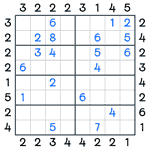Skyscrapers Sudoku #127