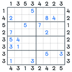 Skyscrapers Sudoku #129