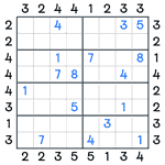 Skyscrapers Sudoku #130