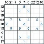 Sandwich Sudoku #74