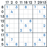 Sandwich Sudoku #85