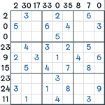 Sandwich Sudoku #103