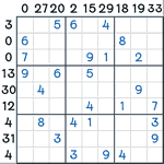 Sandwich Sudoku #105