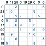 Sandwich Sudoku #124