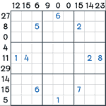 Sandwich Sudoku #134