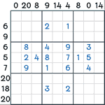 Sandwich Sudoku #135