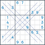 Bold X Sudoku #131